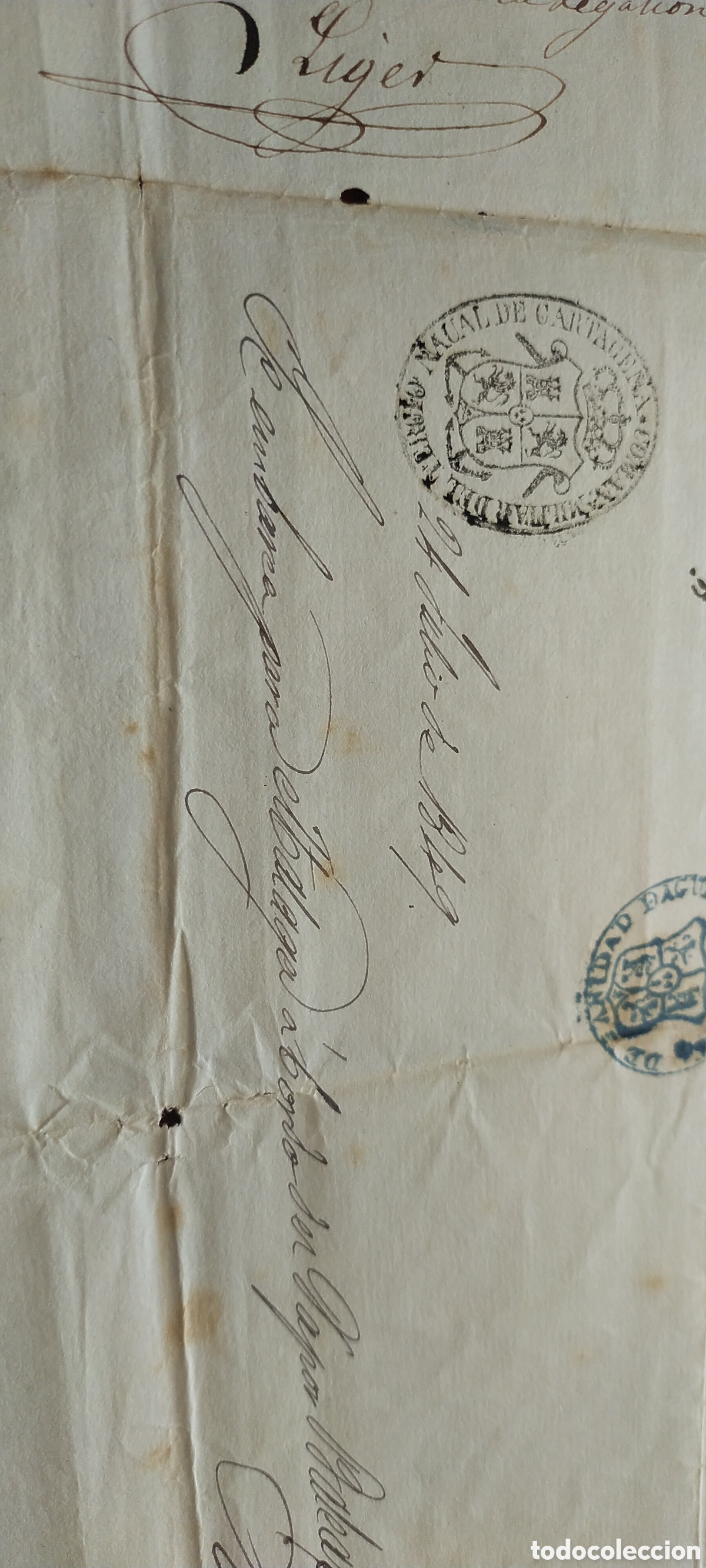 Documentos antiguos: El capit&aacute;n general de Castilla la Nueva otorga pasaporte 1849 - Foto 11