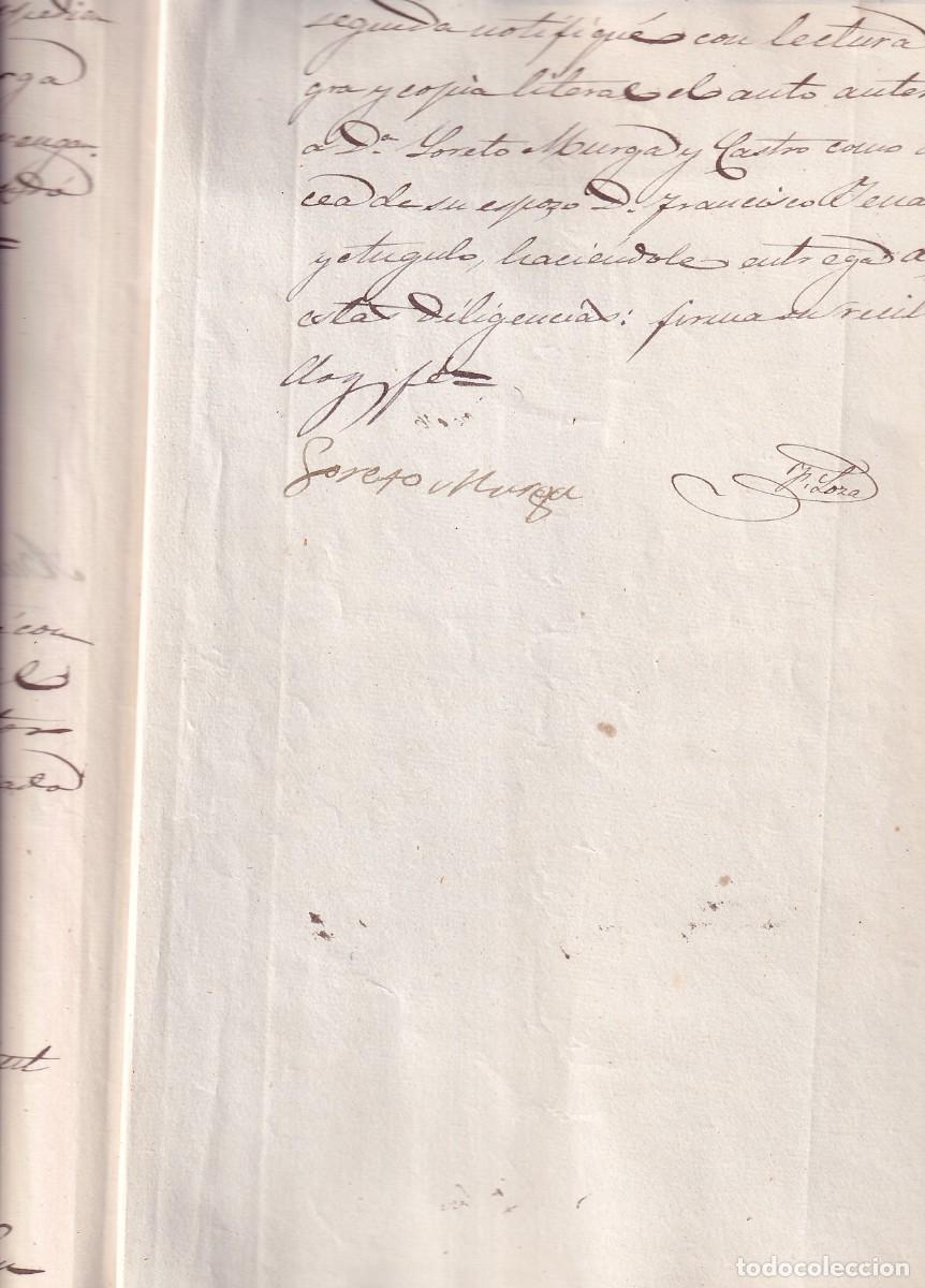 Documentos antiguos: Documento notarial dado en Osuna en 1868. Francisco Benavides Angulo capit&aacute;n Teniente coronel - Foto 7