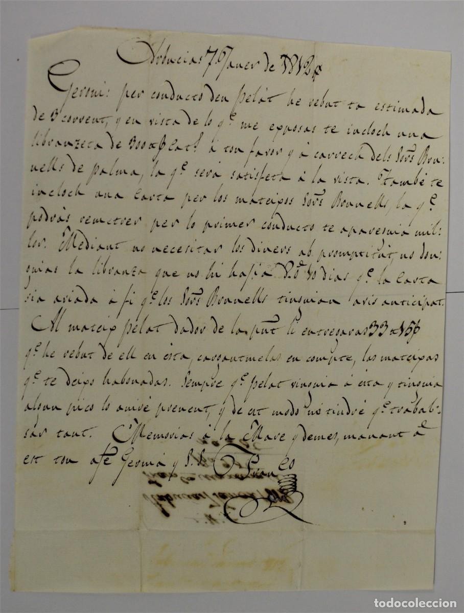 Documentos antiguos: CARTA MANUSCRITA 1812 EN CATALAN - Foto 1