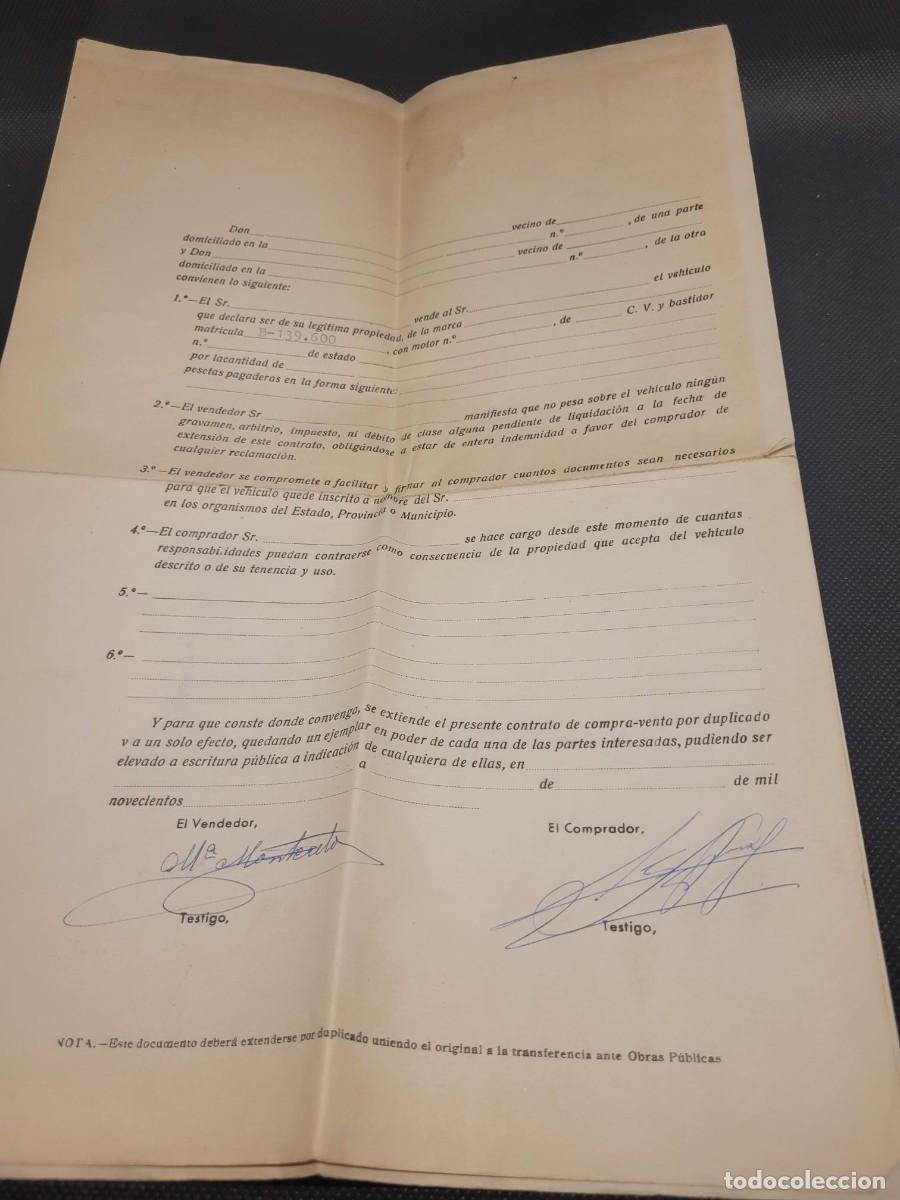 Documentos antiguos: Formulario registro motocicleta N3 - Foto 1