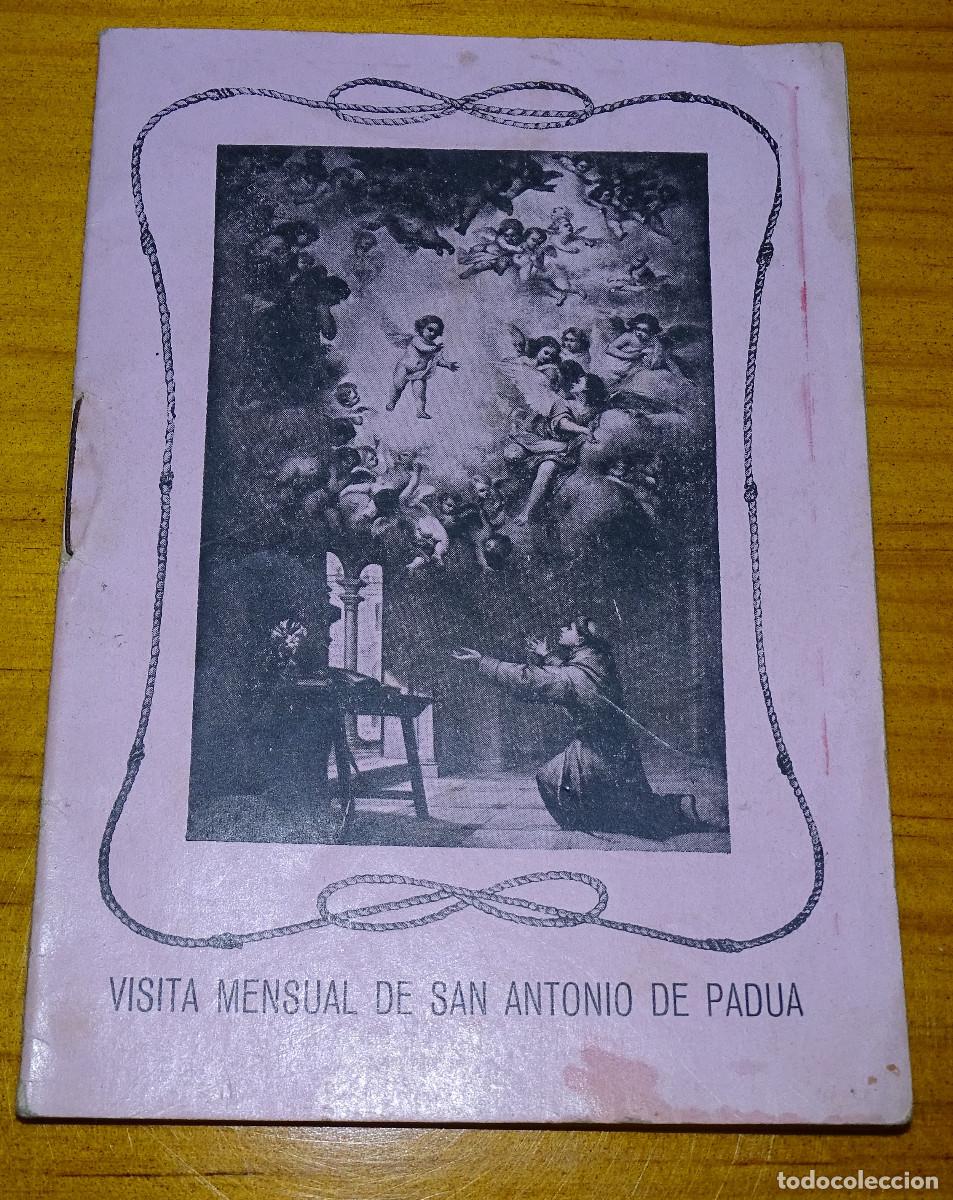 Documentos antiguos: Visita mensual de San Antonio de Padua.