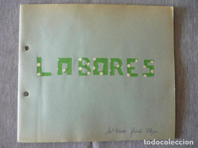 Old Documents: CUADERNO ESCOLAR DE TRABAJOS MANUALES BORDADO COSTURA FINALES A&Ntilde;OS 50