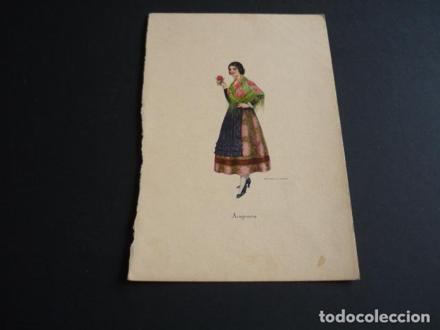 Documentos antiguos: ARAGON MUJER ARAGONESA TARJETA CROMOLITOGRAFICA GREGORIO VICENTE ILUSTRADOR PROGRAMA 2&ordf; REPUBLICA