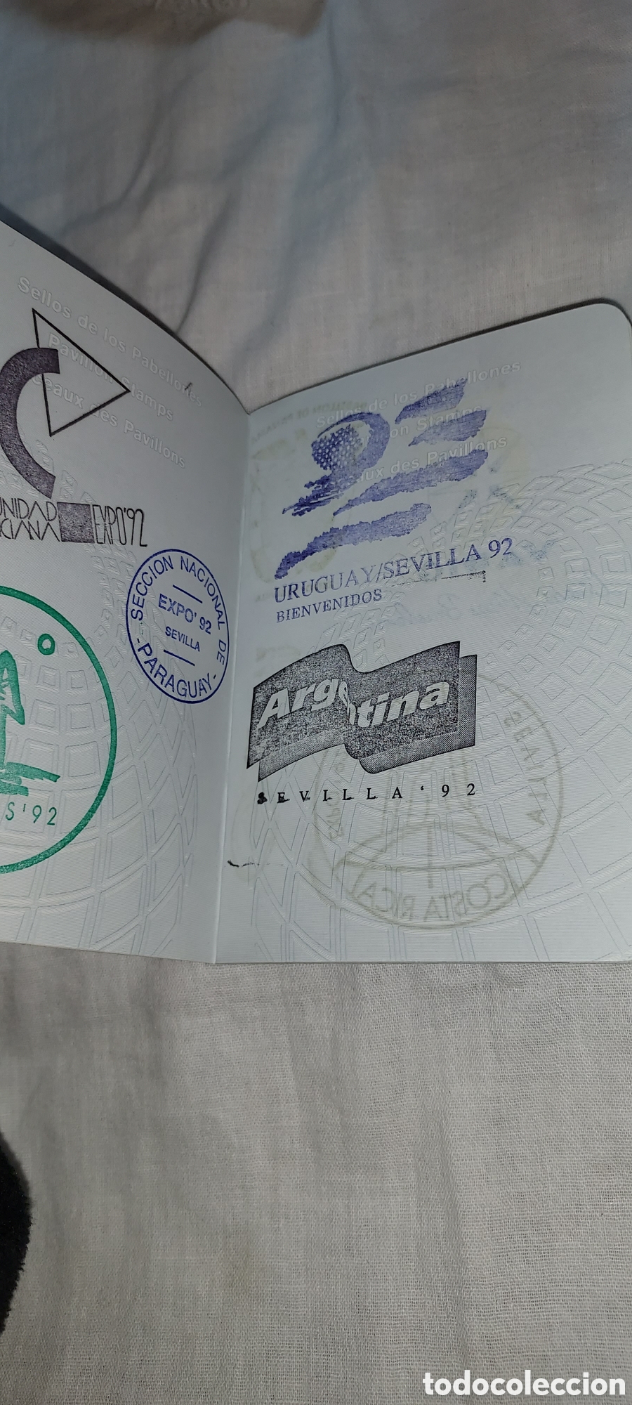 Documentos antiguos: PASAPORTE EXPO&acute;92 - Foto 4