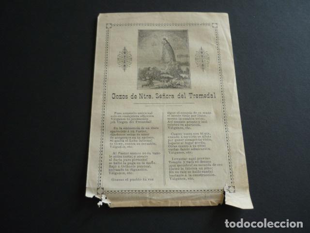 Documentos antiguos: NUESTRA SE&Ntilde;ORA DEL TREMEDAL GOZOS HACIA 1900 IMPRENTA DE ARSENIO PERRUCA TERUEL