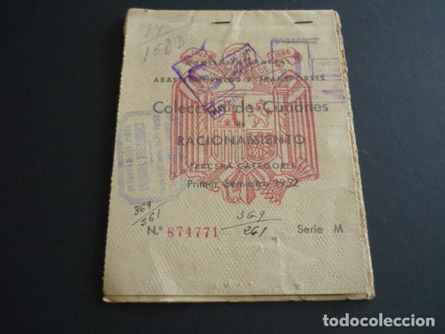 Documentos antiguos: CARTILLA DE RACIONAMIENTO MADRID 1952