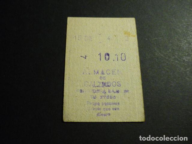 Documenti antichi: VALE TICKET ANTIGUO MADRID ALMACEN DE CALZADOS CORREDERA BAJA &rdquo;REUNA SUS TICKETS QUE SON DINERO