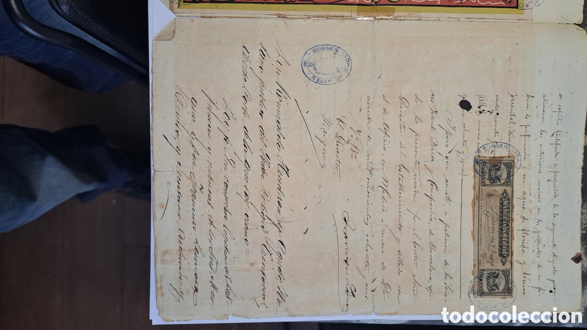 Documentos antiguos: Excepcionales documentos patentes de perfumes Murray y Lanman aprox 1882 - Foto 19