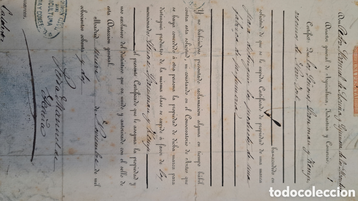 Documentos antiguos: Excepcionales documentos patentes de perfumes Murray y Lanman aprox 1882 - Foto 26