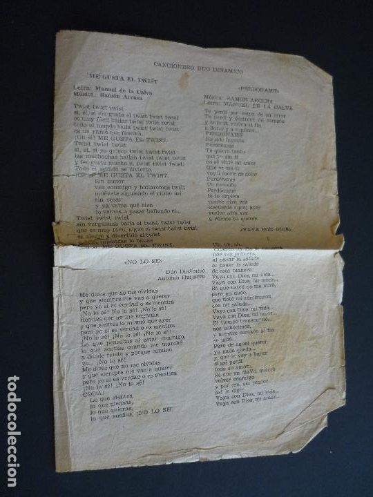Documentos antiguos: DUO DINAMICO CANCIONERO - Foto 1