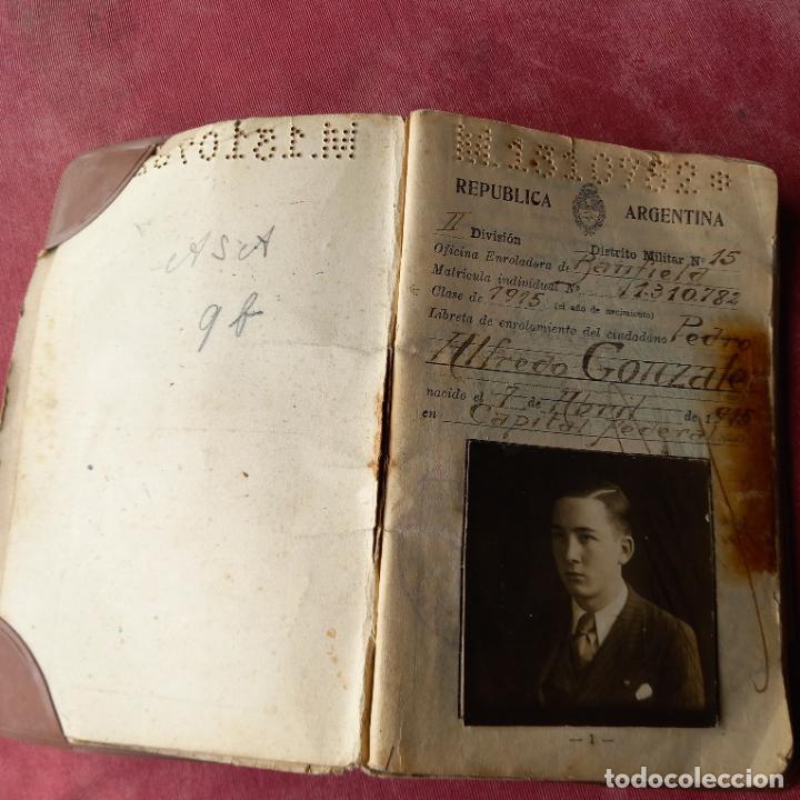 Documentos antiguos: Libreta enrolamiento Ej&eacute;rcito Argentino 1933 incluye cubierta - Foto 3