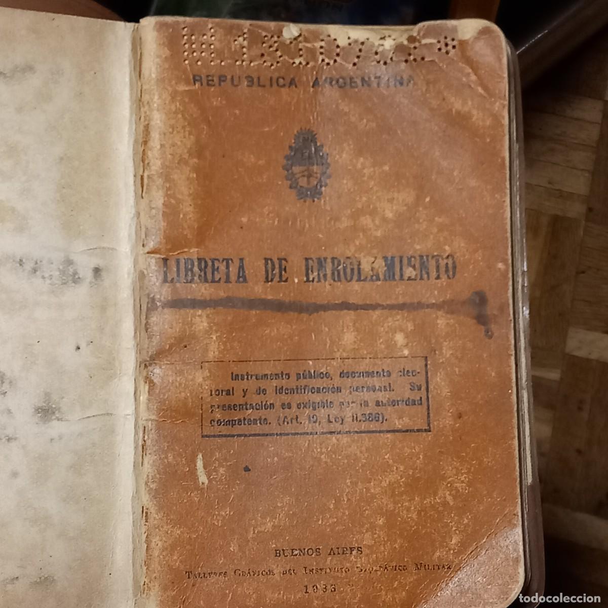 Documentos antiguos: Libreta enrolamiento Ej&eacute;rcito Argentino 1933 incluye cubierta - Foto 7