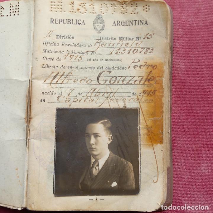 Documentos antiguos: Libreta enrolamiento Ej&eacute;rcito Argentino 1933 incluye cubierta - Foto 1