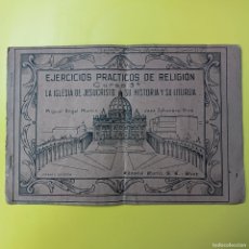Documentos antiguos: EJERCICIOS PRACTICOS DE RELIGON - CURSO 3º - LA IGLESIA DE JESUCRISTO SU HISTORIA Y SU LITURGIA. Lote 400354984
