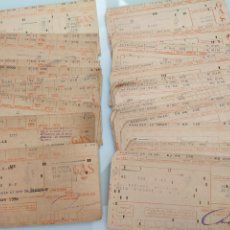 Documentos antiguos: CATALANA DE GAS Y ELECTRICIDAD. 50 RECIBOS-TARGETAS PERFORADAS. AÑOS 1950 A 1954. Lote 400450574