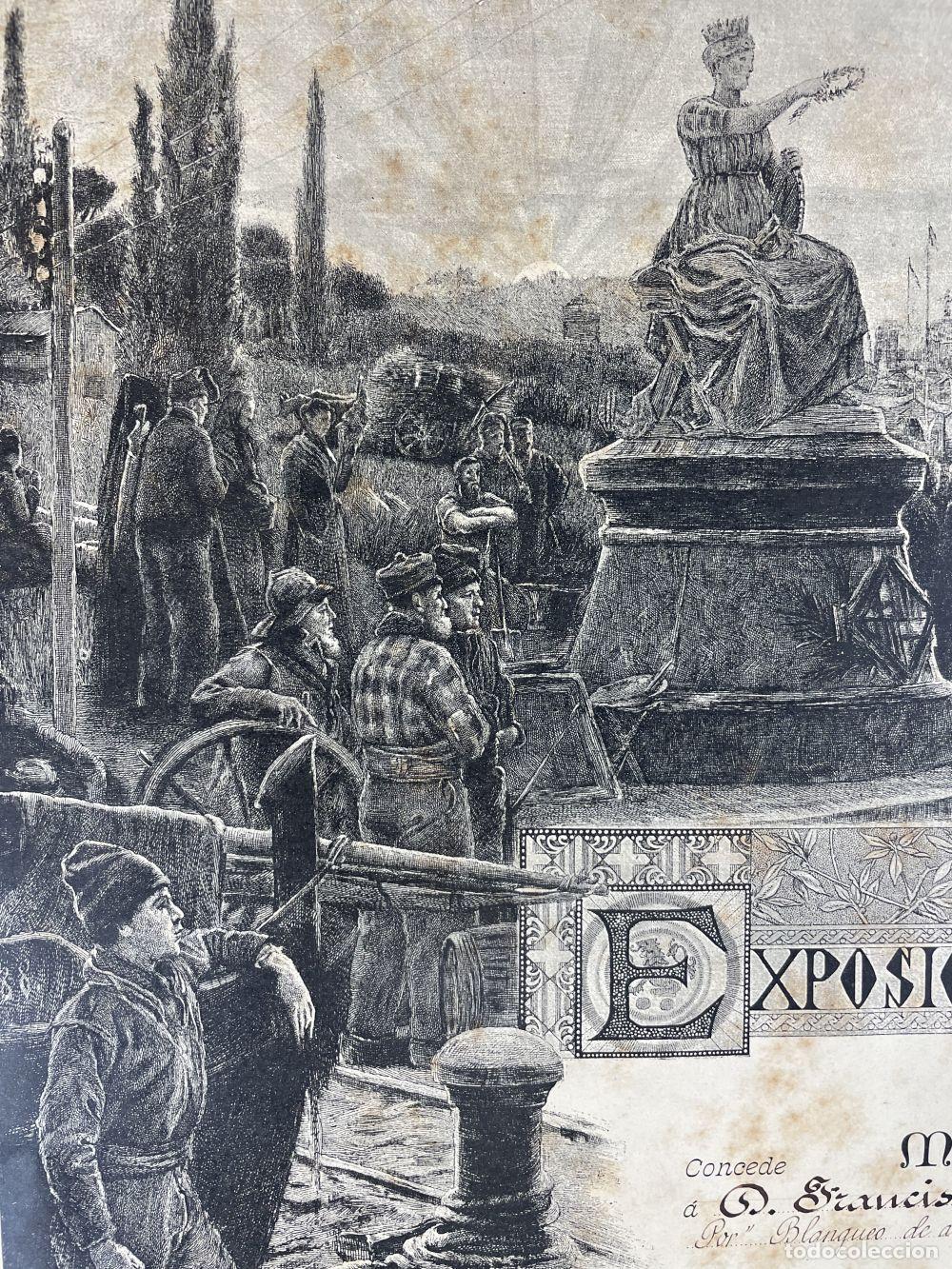 Documentos antiguos: TITULO MENCION HONORIFICA. EXPOSICI&Oacute;N UNIVERSAL DE BARCELONA. 1888 - Foto 18