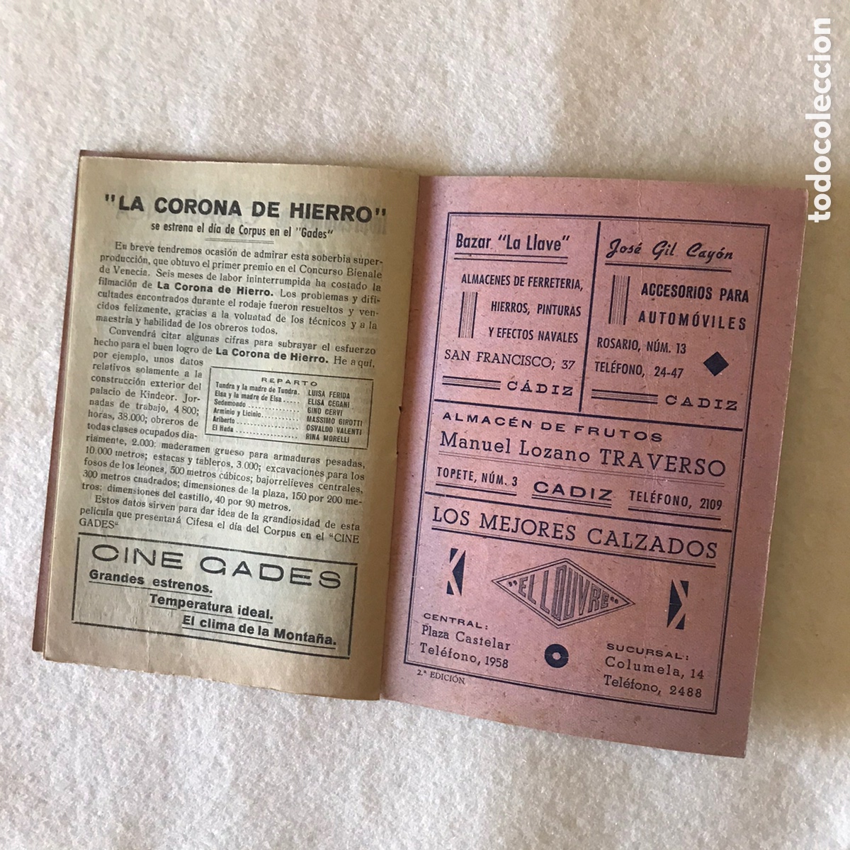 Documentos antiguos: PROGRAMA FIESTAS CORPUS CHRISTI / RELIGIOSO / C&Aacute;DIZ 1943 - Foto 3