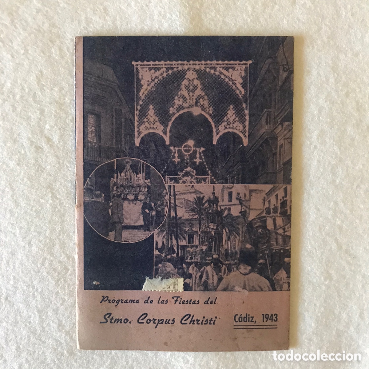 Documentos antiguos: PROGRAMA FIESTAS CORPUS CHRISTI / RELIGIOSO / C&Aacute;DIZ 1943 - Foto 1