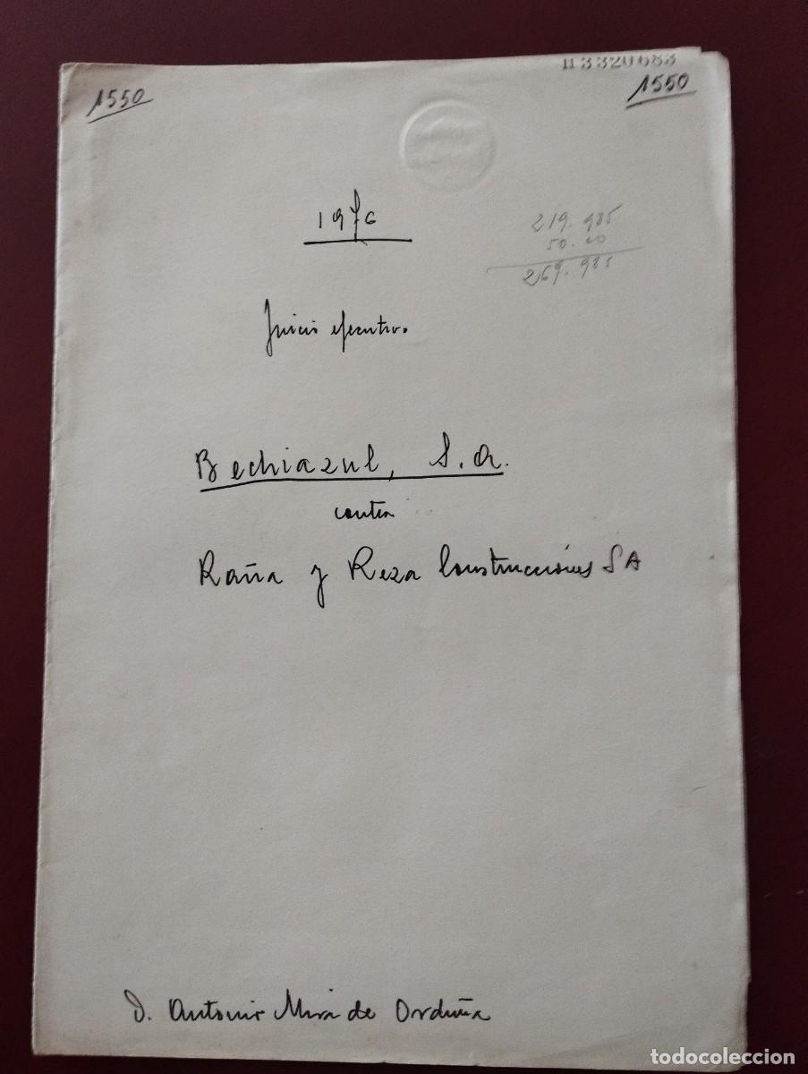 Documenti antichi: DEMANDA POR IMPAGO DE LETRA DE CAMBIO EN BECHI (CASTELLON)