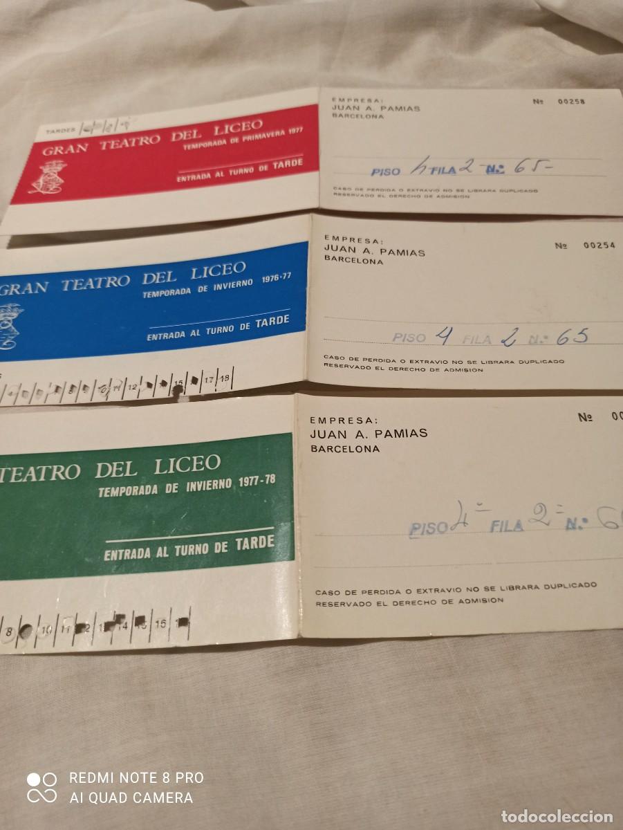 Documentos antiguos: Teatro del Liceo. Abonos a&ntilde;os 76-80 - Foto 1