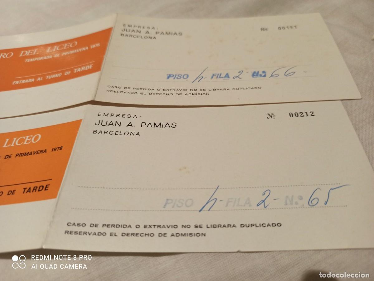 Documentos antiguos: Teatro del Liceo. Abonos a&ntilde;os 76-80 - Foto 4