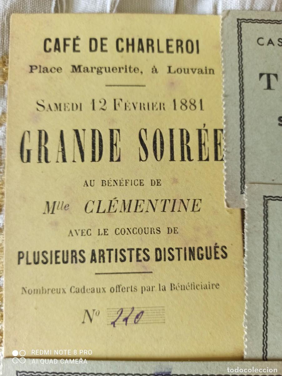 Documentos antiguos: Montecarlo Casino. Caf&eacute; Charleroi - Foto 3