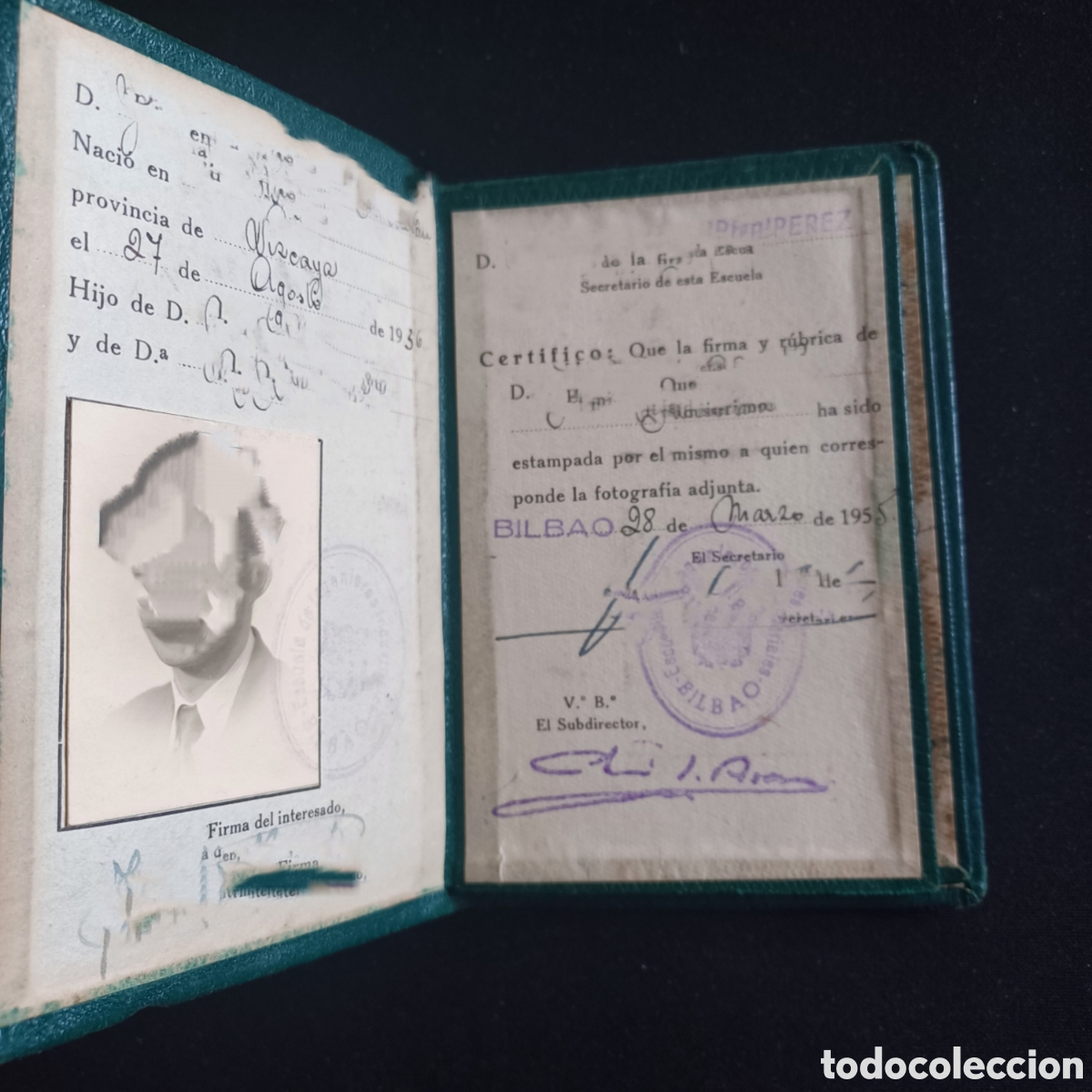Documentos antiguos: ESCUELA ESPECIAL DE INGENIEROS BILBAO 1955 - Foto 1