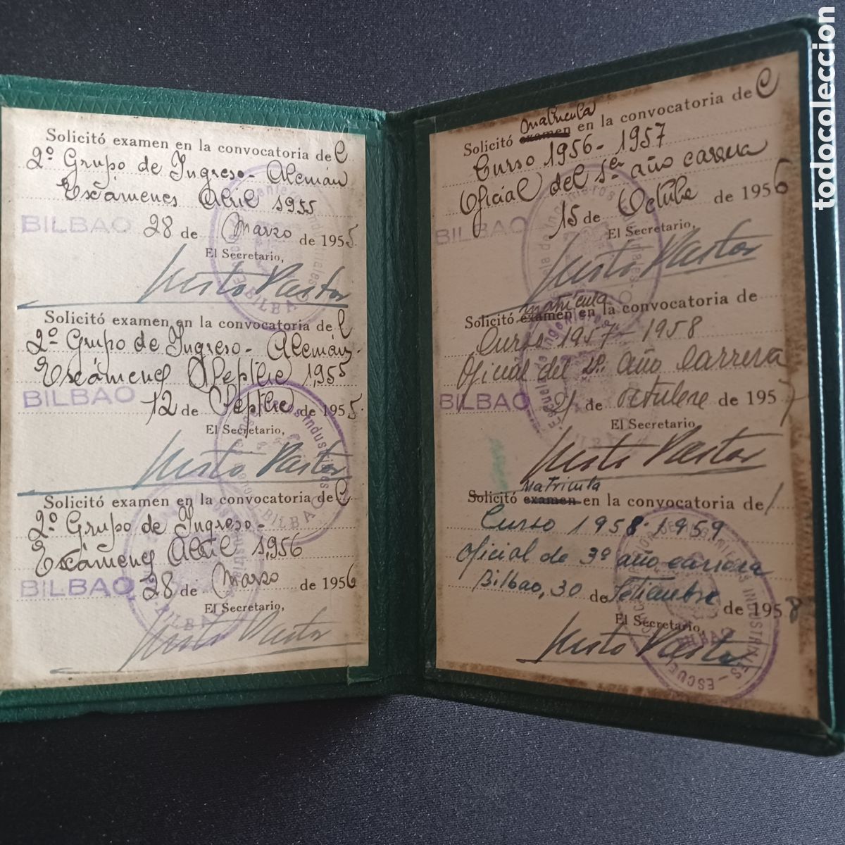 Documentos antiguos: ESCUELA ESPECIAL DE INGENIEROS BILBAO 1955 - Foto 2