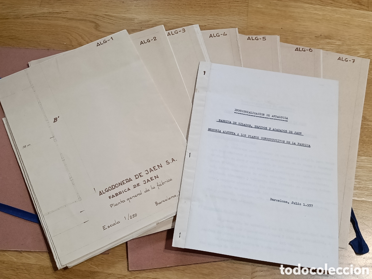 Documentos antiguos: Proyecto de Algodonera de Ja&eacute;n 1957 memoria y planos constructivos - Foto 2