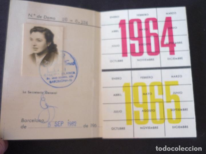 Documentos antiguos: CARNET CLUB FEMINA GALLINA BLANCA 1962