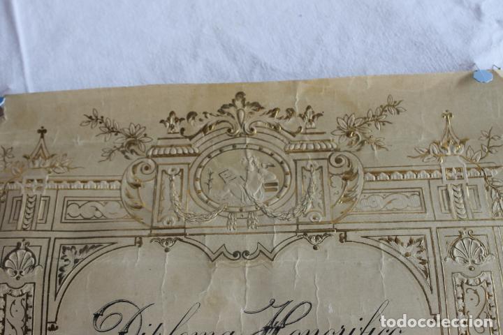 Documentos antiguos: DIPLOMA HONORIFICO SORIA 1891 - Foto 5