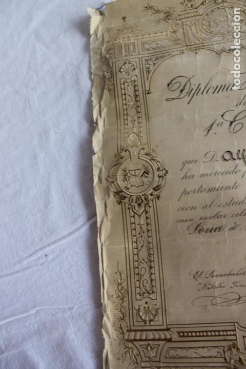 Documentos antiguos: DIPLOMA HONORIFICO SORIA 1891 - Foto 7