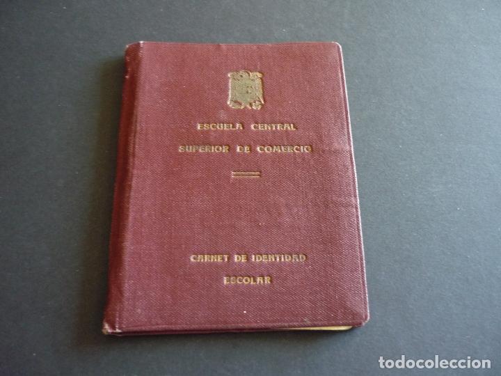 Documentos antiguos: CARNET ESCUELA CENTRAL SUPERIOR DE COMERCIO - Foto 1
