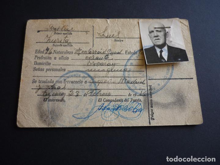 Documentos antiguos: EZCARAY LA RIOJA TARJETA PROVISIONAL DE IDENTIDAD 1946