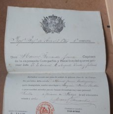 Documentos antiguos: NOMBRAMIENTO DE SOLDADO DE PRIMERA CLASE- 1888