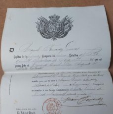 Documentos antiguos: NOMBRAMIENTO DE SEGUNDA ESCUADRA- 1888