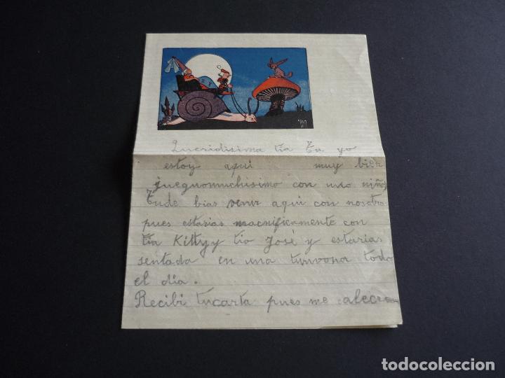 Documenti antichi: CARTA CON ILUSTRACION A&Ntilde;OS 40