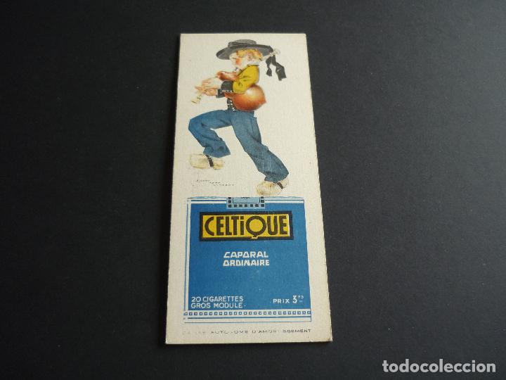 Documentos antiguos: CELTIQUE CIGARRILLOS PUBLICIDAD TABACO ORIGINAL TARJETA 16 X 6,5 CM