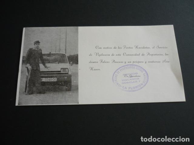 Documenti antichi: MADRID SERVICIO VIGILANCIA POLICIA COMUNIDAD CIUDAD SATELITE LA FLORIDA FELICITACION NAVIDAD 11 X 21