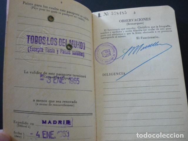 Documentos antiguos: PASAPORTE ESPA&Ntilde;A 1963 - Foto 4