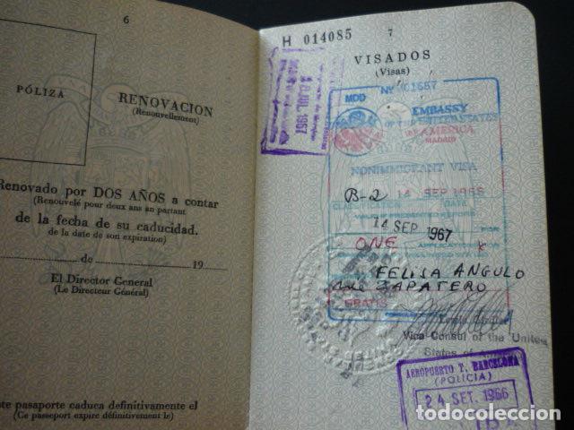 Documentos antiguos: PASAPORTE ESPA&Ntilde;A 1966 - Foto 5