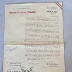 Documentos antiguos: HOMENAJE NACIONAL A JACINTO BENAVENTE 1931 AL EXC. SR. ALCALDE DE VENDRELL TARRAGONA.