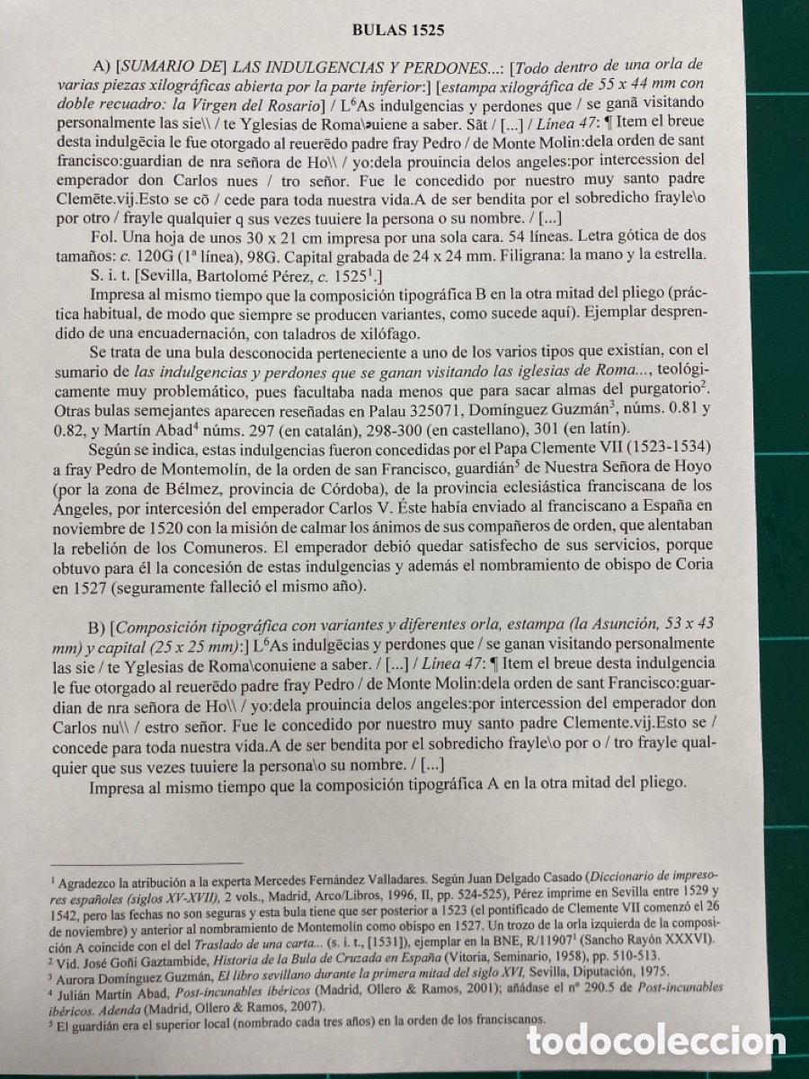 Documentos antiguos: Bula de 1525 - Foto 2