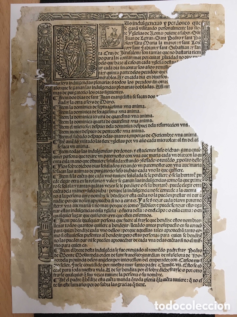 Documentos antiguos: Bula de 1525 - Foto 1