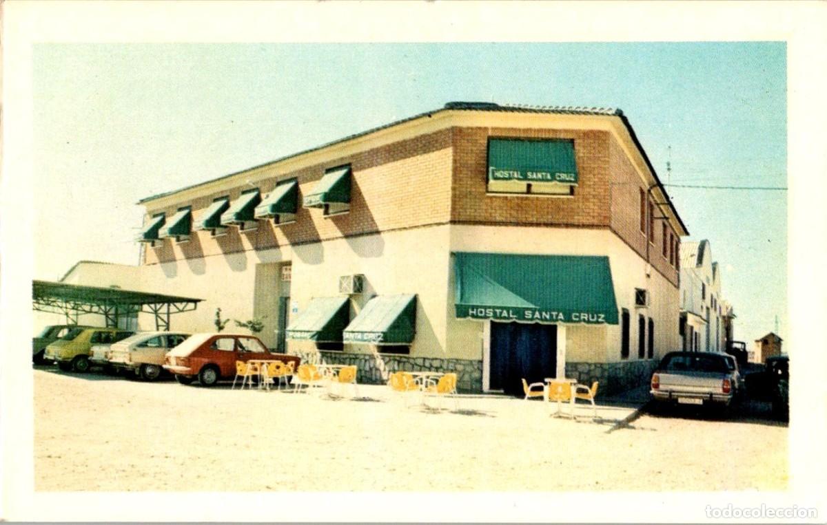 Documents Anciens: Santa Cruz de la Zarza (Toledo) - Hostal R. Santa Cruz - Tarjeta Comercial D&iacute;ptica - 110x70mm