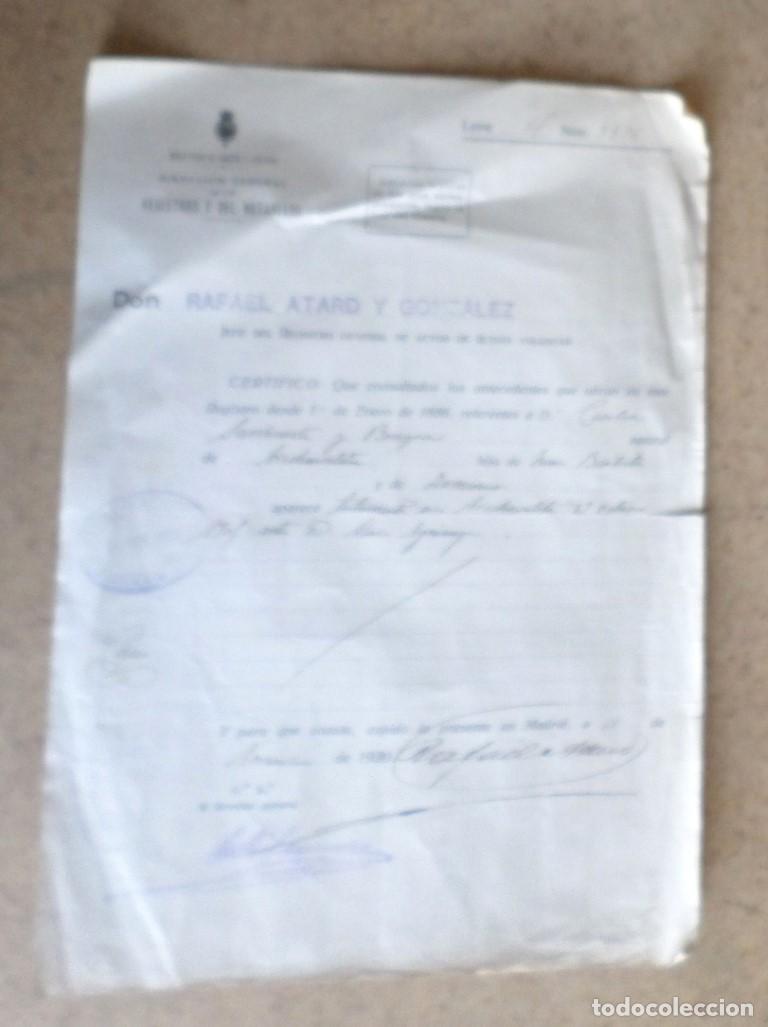 Documents Anciens: Documento ministerio de gracia y justicia direcci&oacute;n general de los registros y del notariado 1920