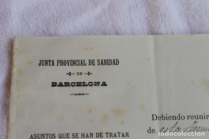 Documentos antiguos: JUNTA PROVINCIAL DE SANIDAD BARCELONA 1906 - Foto 4
