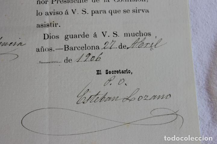 Documentos antiguos: JUNTA PROVINCIAL DE SANIDAD BARCELONA 1906 - Foto 6