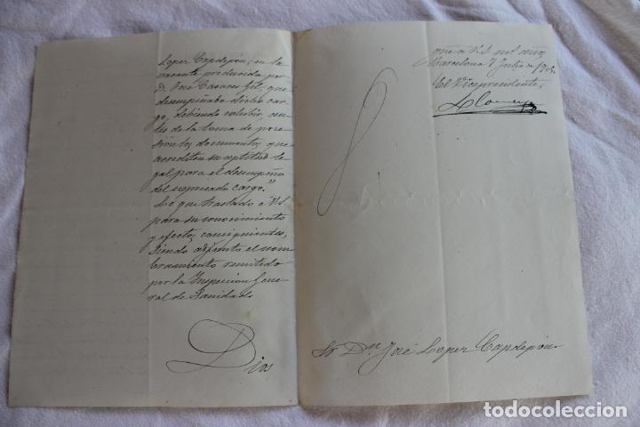 Documentos antiguos: JUNTA PROVINCIAL DE SANIDAD BARCELONA 1906 - Foto 11