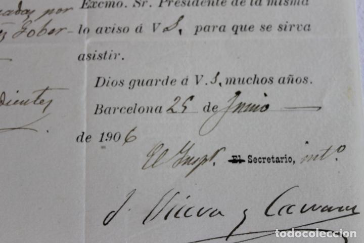 Documentos antiguos: JUNTA PROVINCIAL DE SANIDAD BARCELONA 1906 - Foto 14